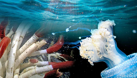 View of Ocean Life under the water